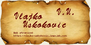 Vlajko Uskoković vizit kartica